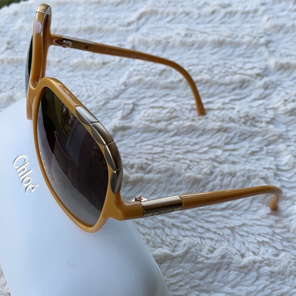 Yellow Chloe Sunglasses main image 14